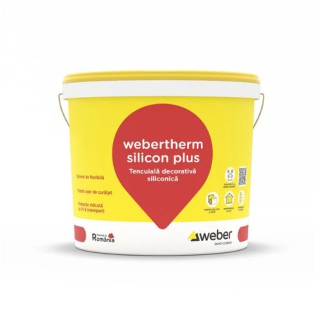 ISOVER - DECORATIVA WEBERTHERM SILICON PLUS R654 25KG SE00 GRANULATIE ROLARE 2MM