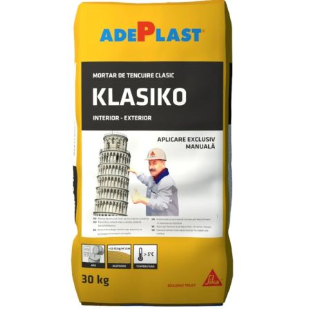 MORTAR ZIDARIE TENCUIALA CLASIC KLASIKO / 30KG ADEPLAST