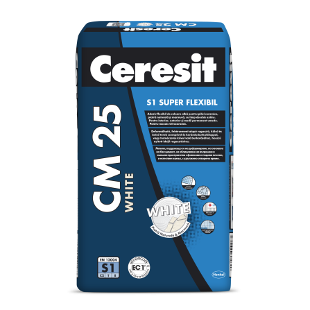 ADEZIV GRESIE/FAIANTA CM25 / 25KG INT/EXT FLEXIBIL ALB CERESIT 1980341