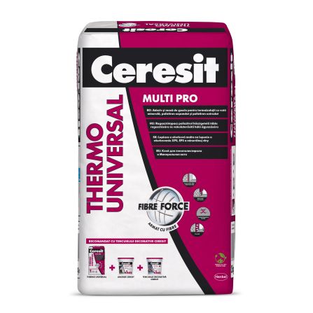 ADEZIV POLISTIREN THERMO/VATA MINERALA UNIVERSAL 25 KG  CERESIT